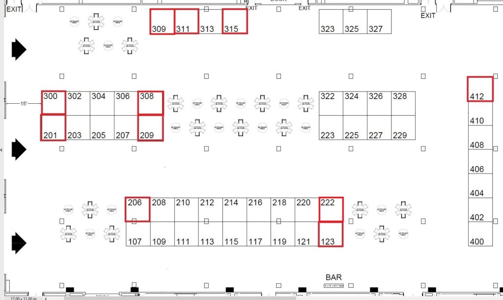 2020 Exhibitor Layout